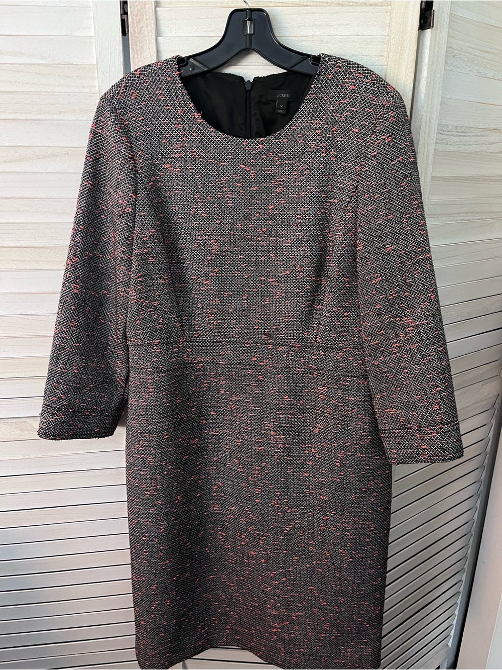 J. Crew Black and Pink Tweed Dress | Size 12